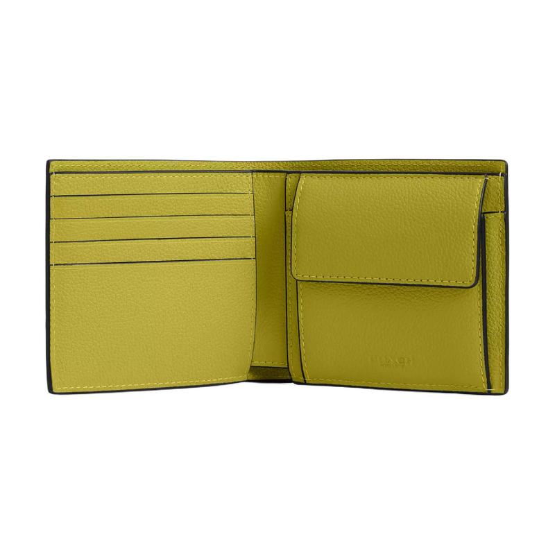 COACH Coin Wallet 10 Brand Logo Print Smooth Cowhide Wallet Mini Men's Yellow yellow