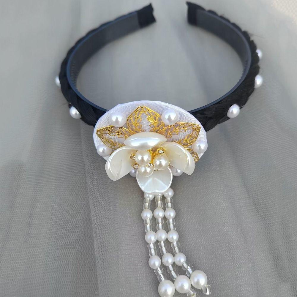 Pearl Hanbok Hairband Tassels Stage Dance Hair Hoop Gift Korean Headband Children