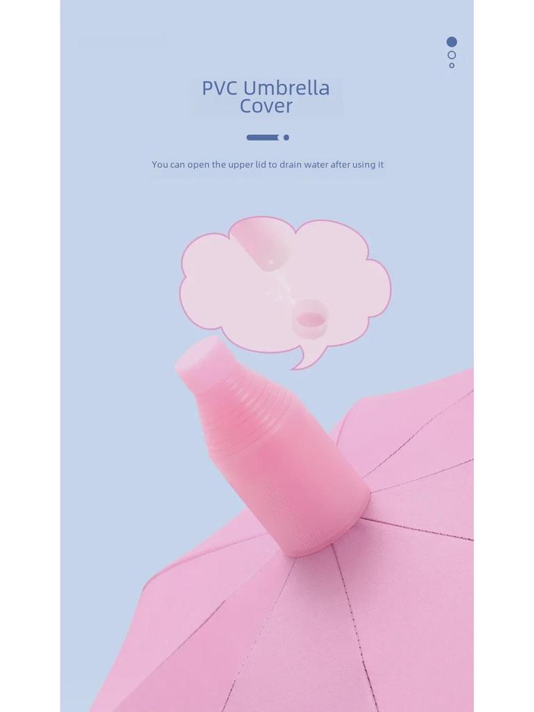 Детский автоматический зонт Cartoon – водонепроницаемый, с длинной ручкой, унисекс, солнцезащитный козырек