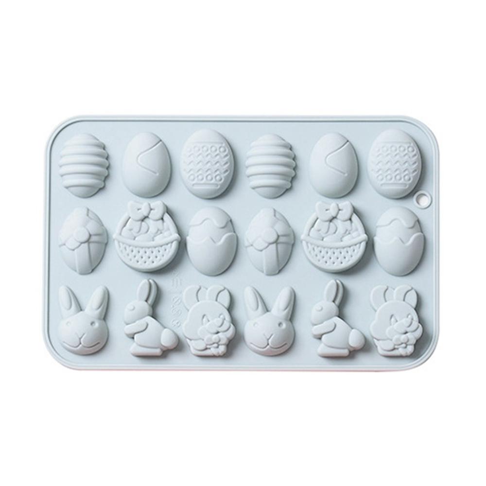 Милая форма для шоколадных конфет в виде кролика, пасхальная силиконовая форма для выпечки помадки в виде кролика для мыла, печенья, кексов, декора торта