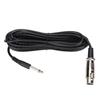 Gooseneck Wired Microphone Adjustable Black Desk Meeting Microphone with XLR to 6.35mm Cable for Broadcast Recording