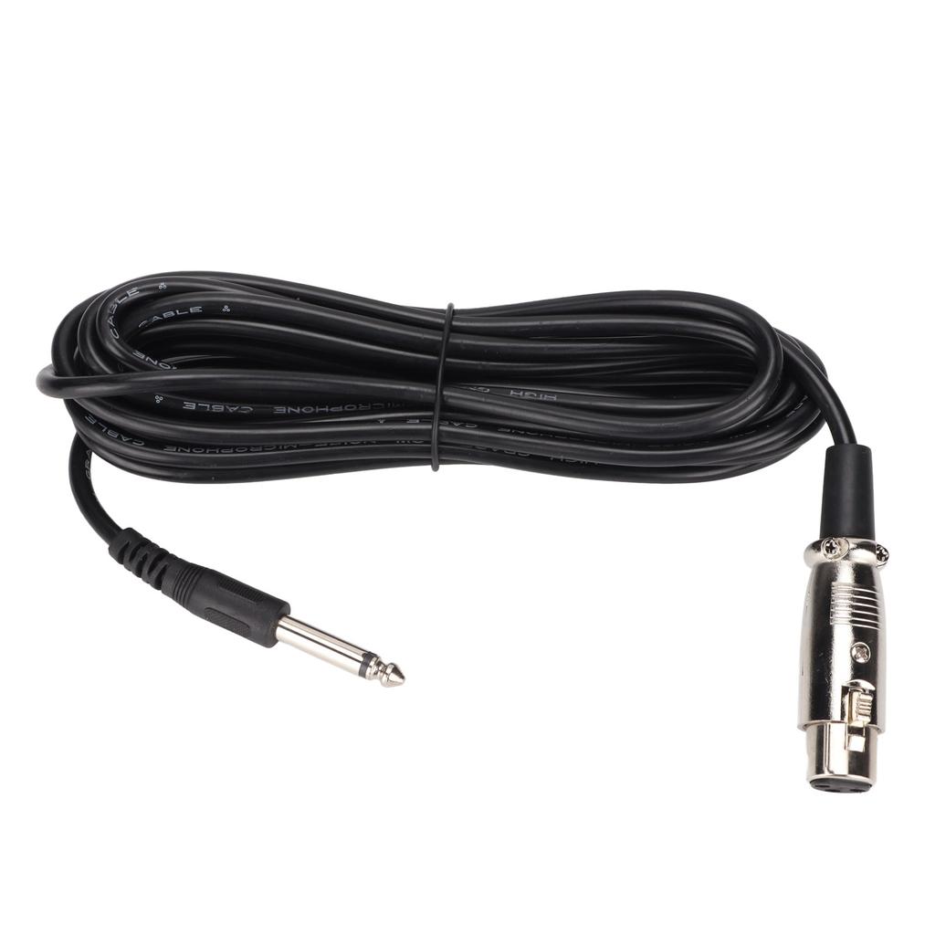 Gooseneck Wired Microphone Adjustable Black Desk Meeting Microphone with XLR to 6.35mm Cable for Broadcast Recording