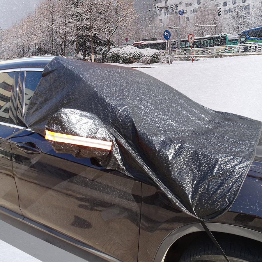 Universal Car Windshield Cover for Ice And Snow Windproof Window Guard with Magnetic Reflective Strips Front Window Protection