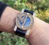 Sundial Wrist Watch Brass Compass & Leather Straps Nautical Steampunk Handmade