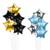 5 шт. 18 дюймов, золотые, серебряные фольгированные воздушные шары со звездой, свадебные воздушные шары, украшения для детского душа, детские воздушные шары для дня рождения, вечеринки, Globos