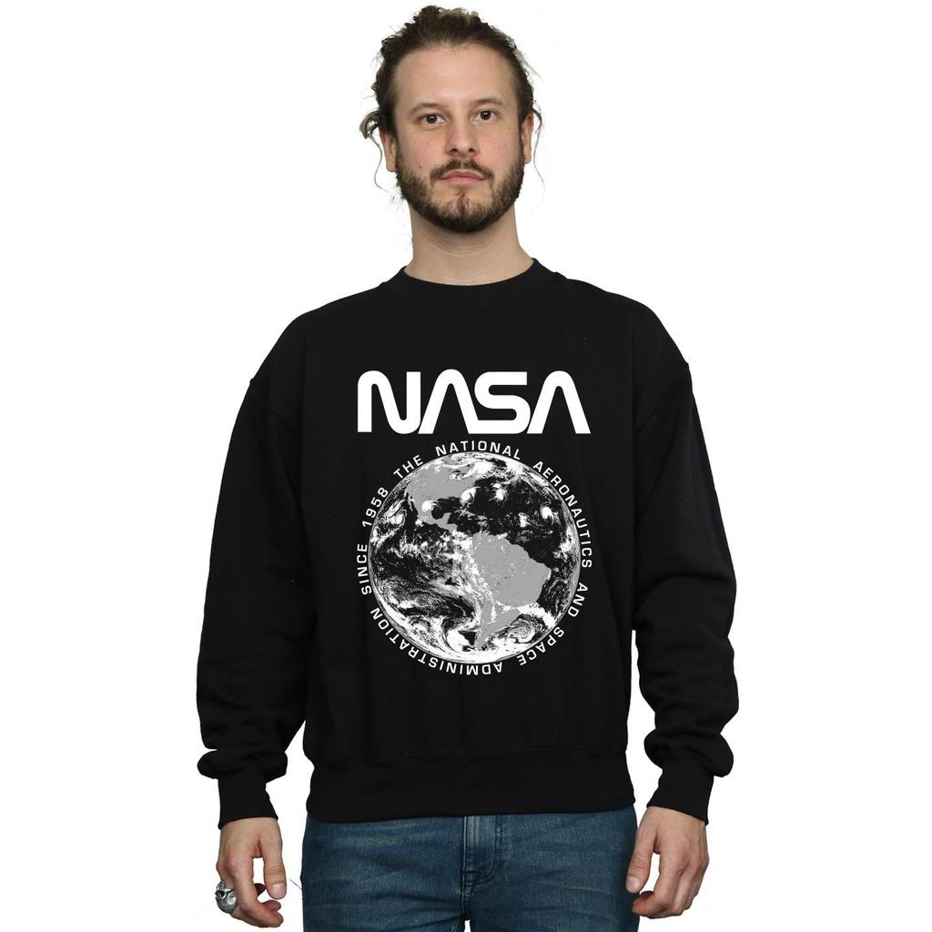 NASA Mens Planet Earth Sweatshirt