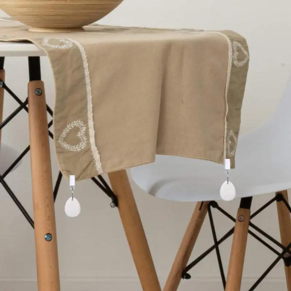 4PCS Windproof Marble Tablecloth Clip Decorative Table Cover Weight Tablecloth Drop  Picnic