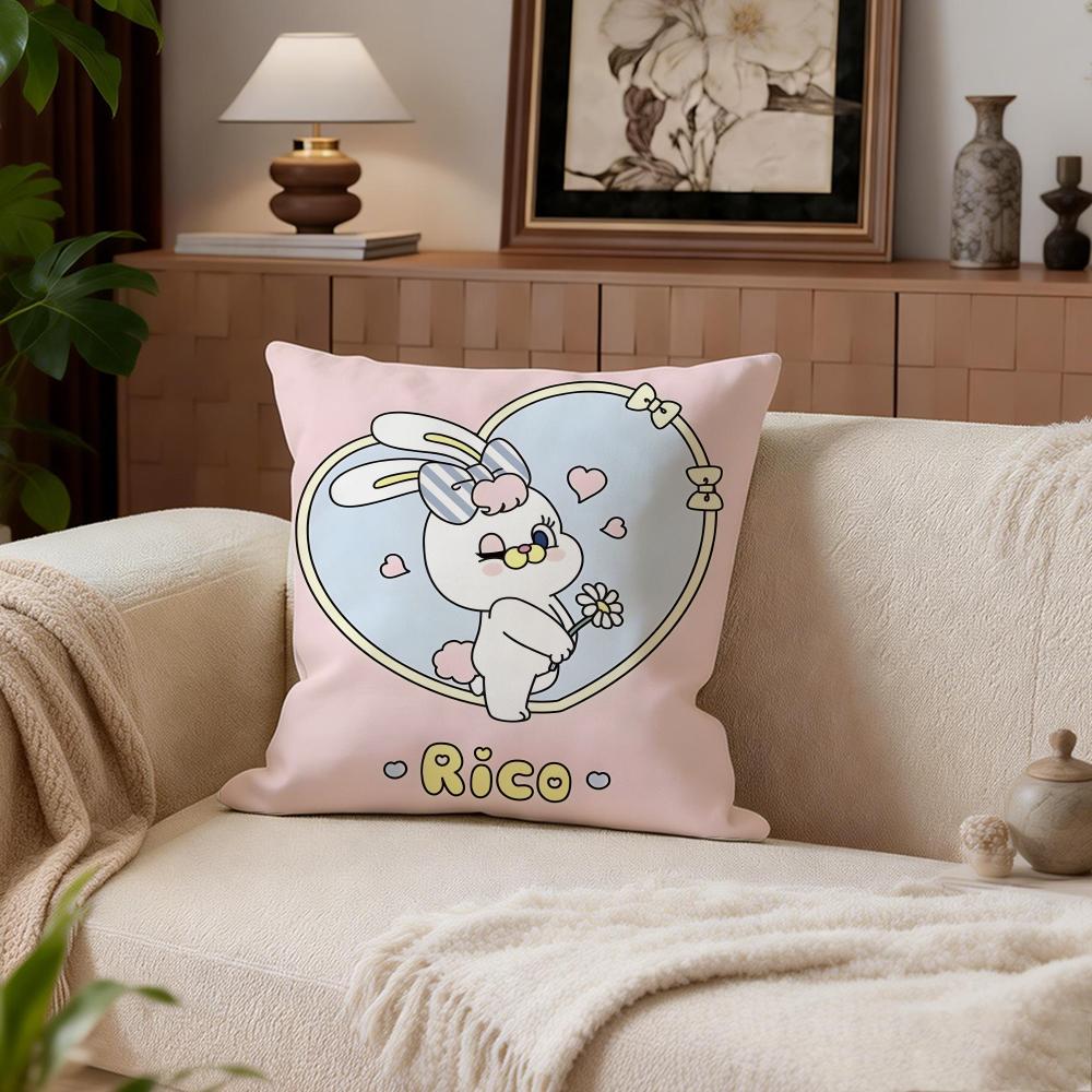 Cute Momorei Cushion Cover Cushion Cover Set 4Pcs 50X50 45X45 40X40 Pillowcase Decorative Sofa Home Decor