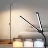 LED Floor Bright 18W Floor Lamp for Living 3 Color 10 Levels of Adjustable Flexible Gooseneck and 4 Removable Upright DC12V Standing Lamp for