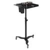 Salon Tray Removable Stainless Steel 360 Degree Rotatable Tray Adjustable Height Cart with Wheels