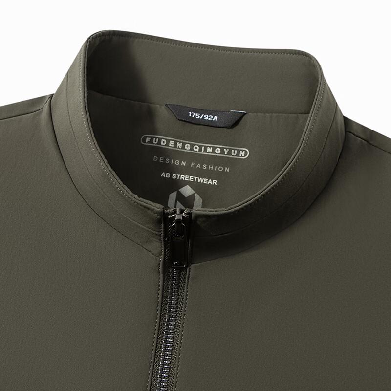 ROMON Men's Stand-Collar Casual Business Jacket