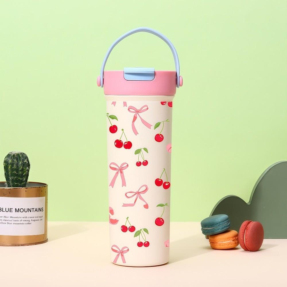 Bowknot Insulated Cup Stainless Steel Thermal Car Coffee Cup New Water Bottle  Travel