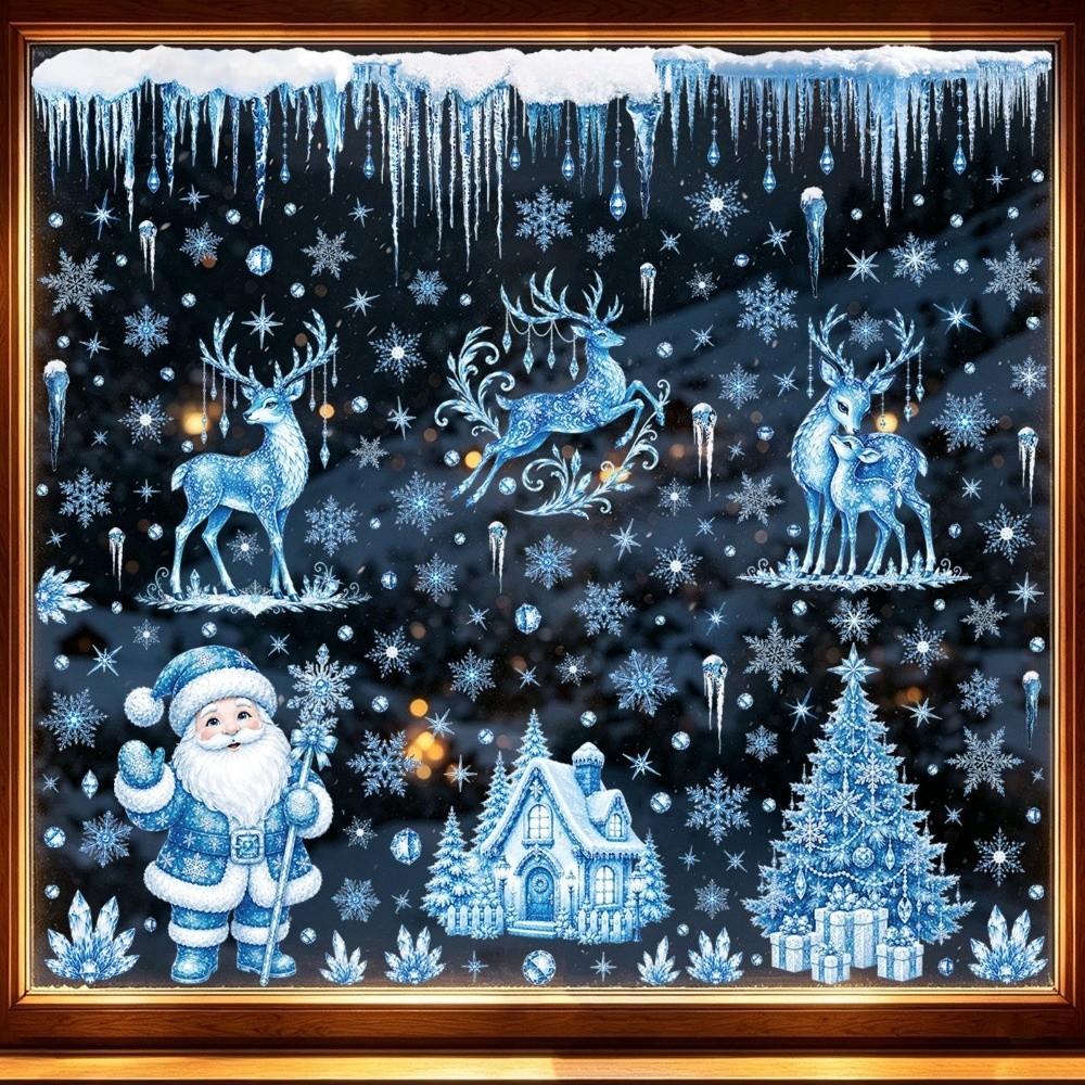 Reusable Stickers Christmas Window Stickers Christmas Static Window Stickers Home Decoration