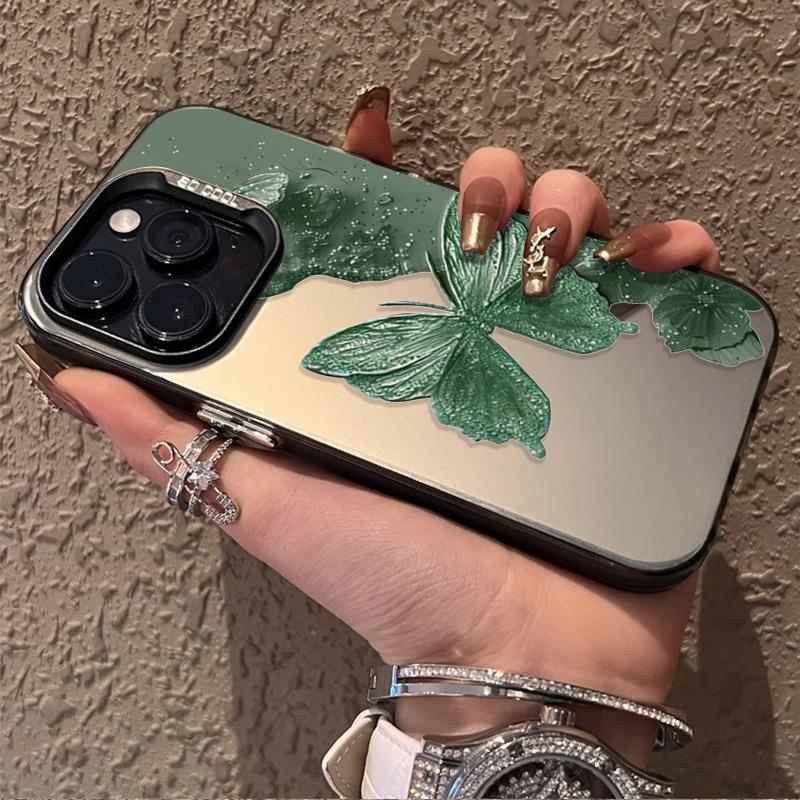 Butterfly Pattern Case For IPhone 17 16 16E 14 13 12 Mini 11 15 Pro Max X XR XS 13Pro 17 Air Anti-drop Airbag Cover Funda
