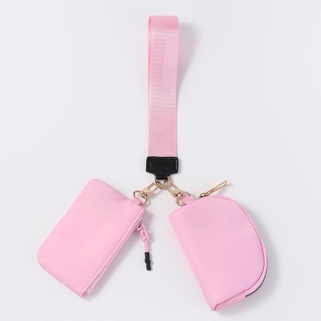 LULU Водонепроницаемый нейлоновый кошелек для монет и браслет-ключница в стиле колор-блок