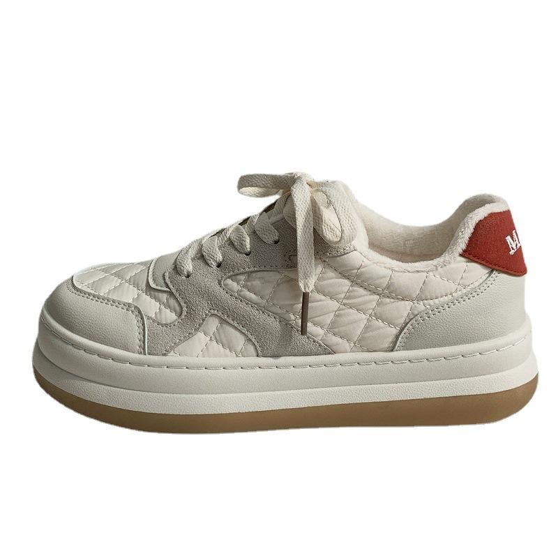 Дизайнерская обувь для женщин Зимние кроссовки для скейтбординга Белые туфли на танкетке Вулканизированная обувь Новая мода Весна Комфортная женская обувь на платформе