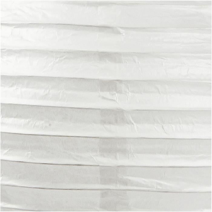 Abat-jour en papier de riz avec armature métal - Réf 500280 - Blanc - Adulte - Classique - Intemporel