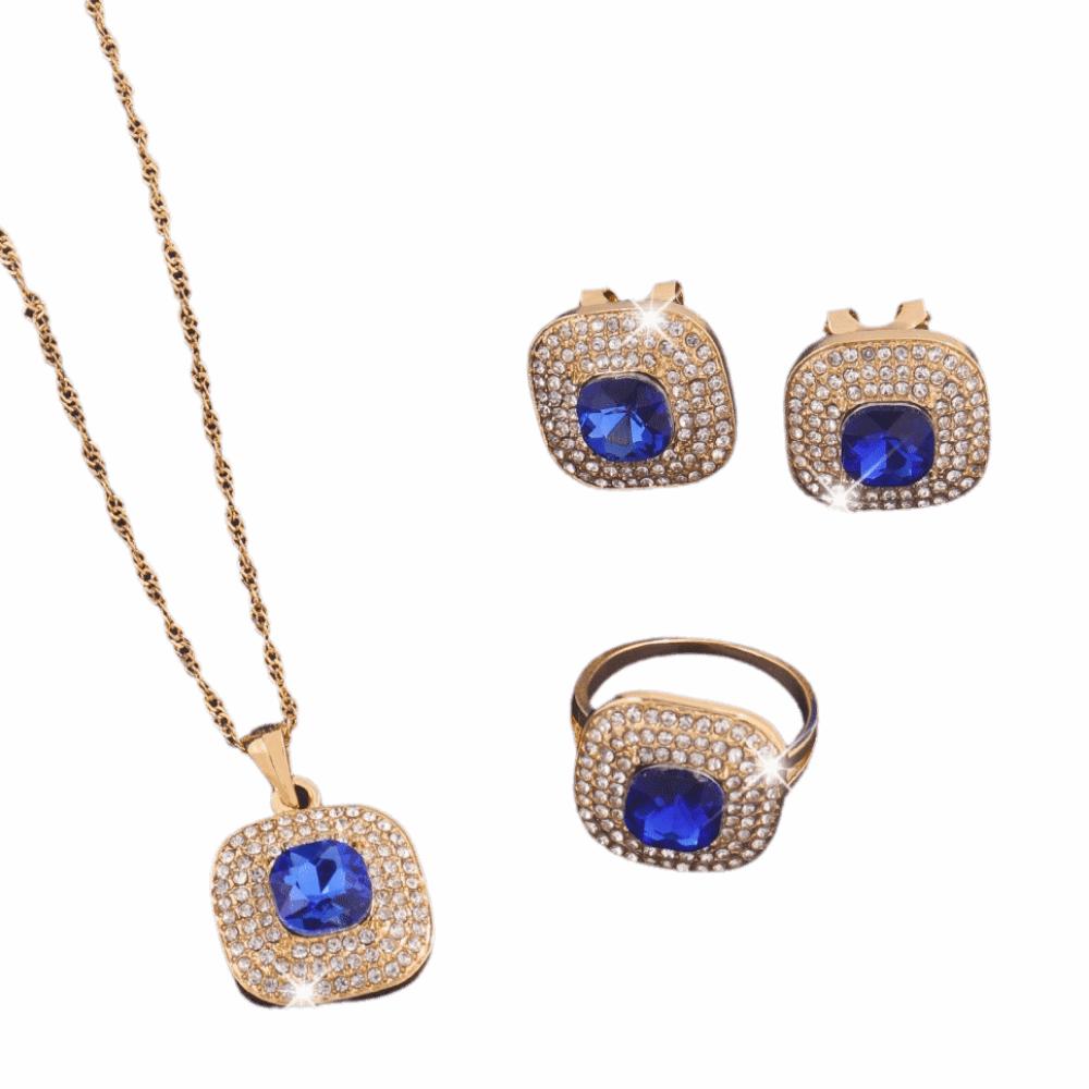 Sparkling Women's Rhinestone Jewelry Set Crystal Rhinestone Studded Jewelry Wedding Occasion