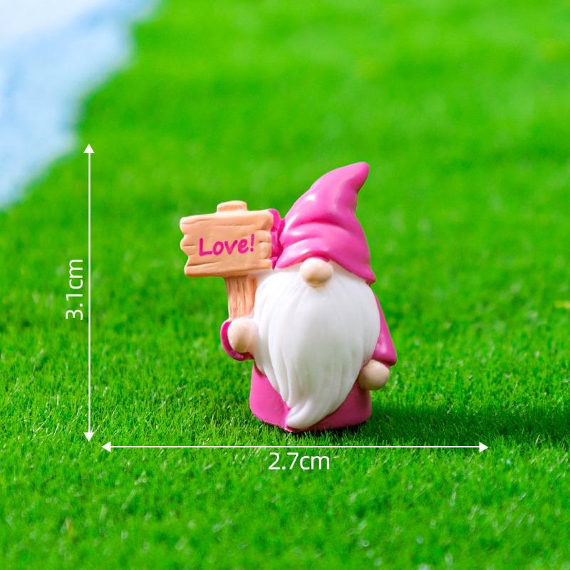 Милая маленькая фигурка гнома, держащего табличку, садовый ландшафтный декор, аксессуары, микро-ландшафт, маленькие украшения