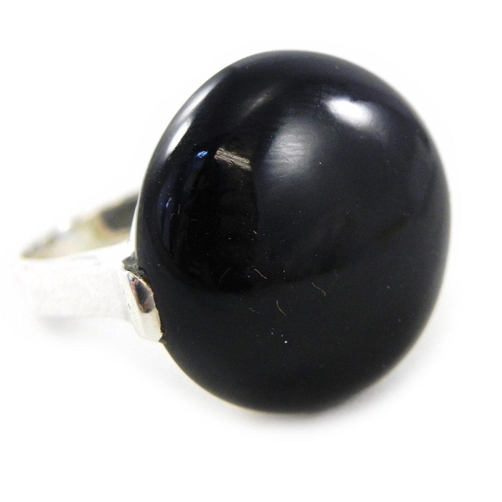 Silver Onyx 'Charms' Ring