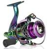 Happy Life Spinning Reel Reel Fishing Tackle Colorful Smooth Winding Maximum Drag Force 29KG Gear Ratio Interchangeable Handle for Left and Right