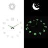 3D Luminous Wall Clock Mirror Wall Stickers Creative DIY Clocks Removable Art Decal Home Decor Living Room Quartz Needle Hot