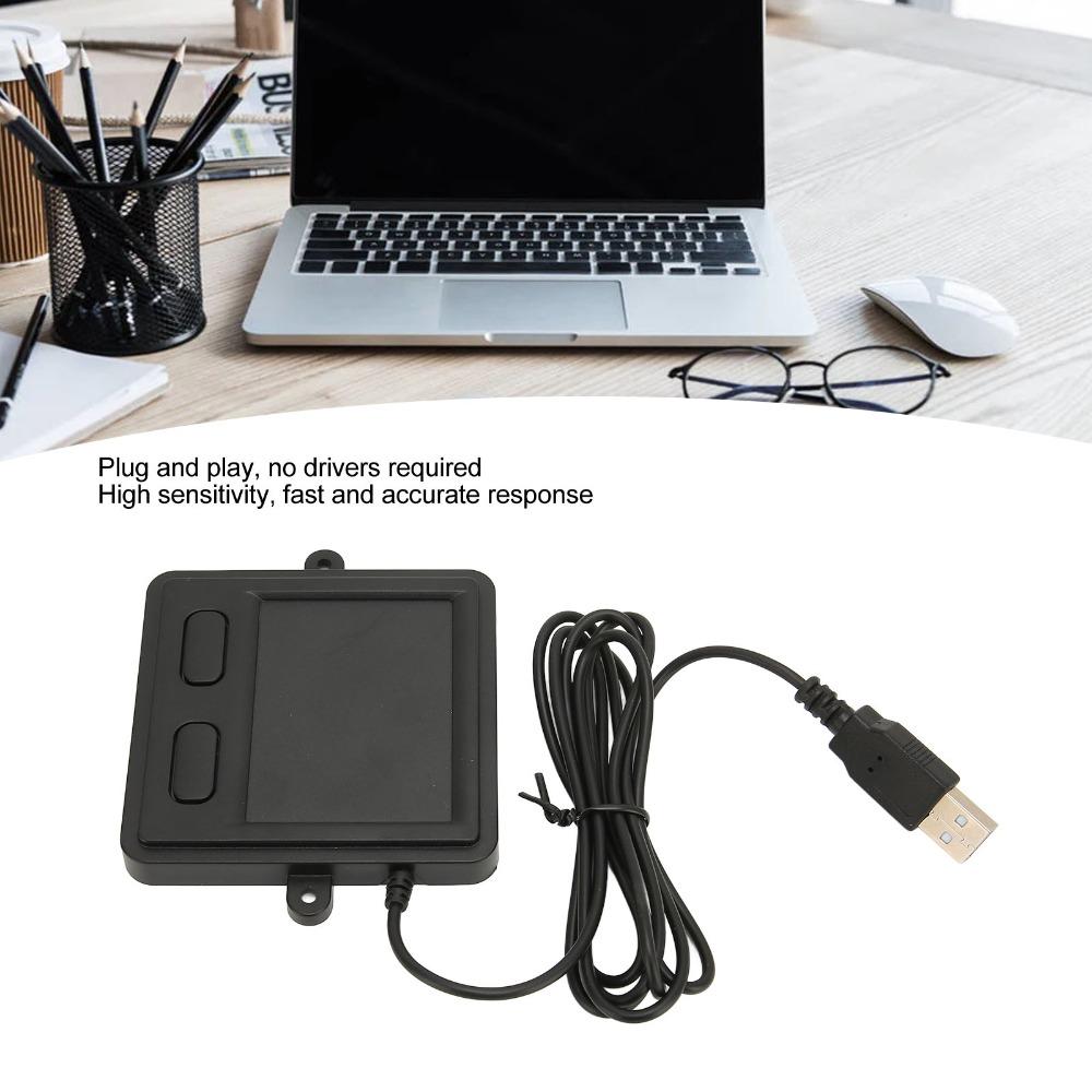 2 Button Portable Trackpad Plug and Play High Sensitivity Touchpad Wired USB Touchpad  Home Office