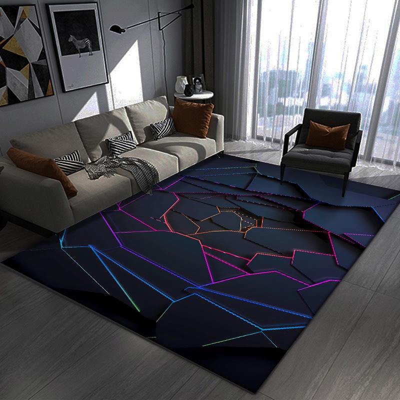 3D Abstract Geometric Illusion Area Rug Carpet for Living Room Modern Bedroom Sofa Doormat Decor Kid Game Non-slip Floor Mat