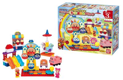 BlockLabo Block Lab Большое колесо обозрения было преобразовано в Anpanman spinning entertainment park block [BANDAI]!