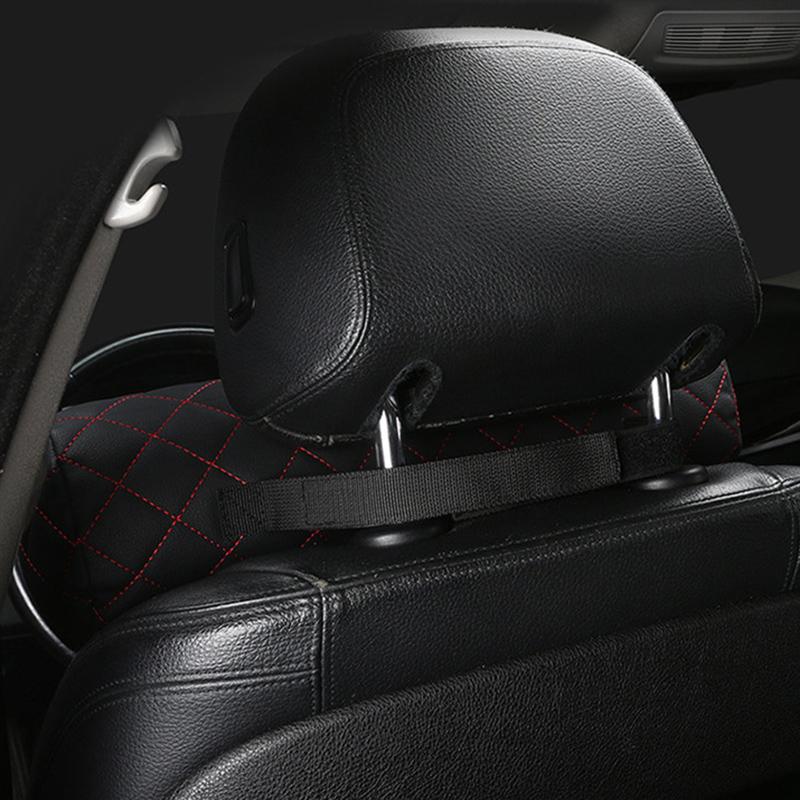 1/2 шт., подушка для шеи автомобиля из искусственной кожи, шелковый хлопок, наполнитель с защитой от клещей, чехол для автомобиля, круглый рулон, под...