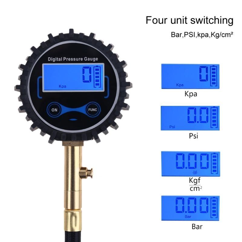 Upgraded Pressure Gauge Tire Pressure Gauge with Quick Clip Air Chuck Deflation
