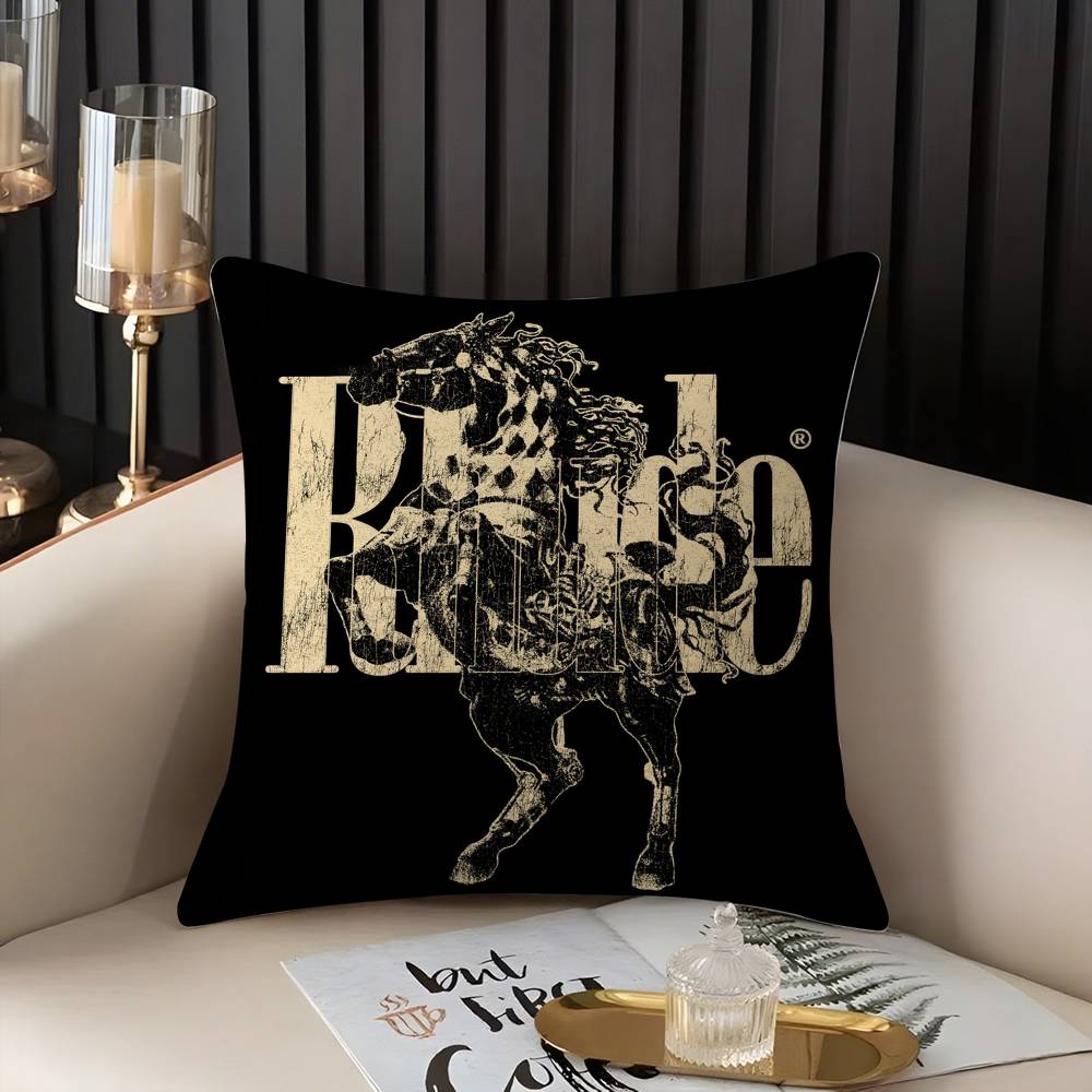 Fashion Brand R_RHUDEs Pillow Case Home Dorm Chair Back Short Plush Double-sided Printing Office Nap Time Cushion Cover