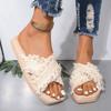 Новые тапочки Bohemian Resort 36-43 женские летние удобные пляжные сандалии тапочки с кисточками