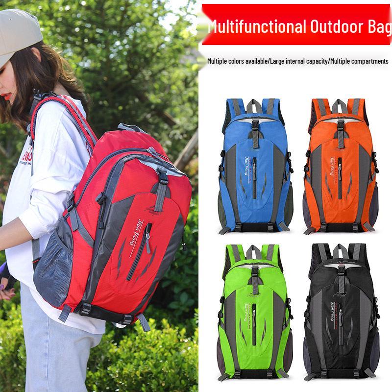 40L Lightweight Color Block Mountaineering Backpack for Women - Perfect for Short Trips & Outdoor Adventures