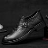 Модные высококачественные мужские деловые туфли из натуральной кожи на толстой подошве, зимние хлопковые туфли, дышащая мужская рабочая обувь, универсальная