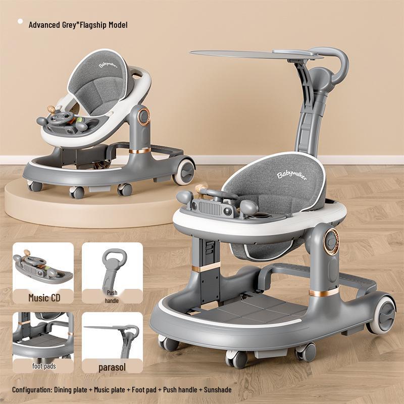 Детские ходунки-каталка «Два в одном» для мальчиков и девочек - Нескользящая, защита от опрокидывания