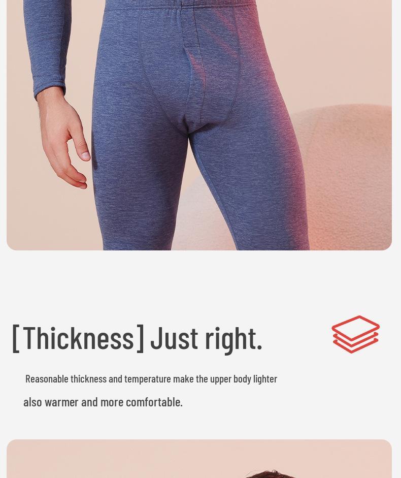 Мужской и женский ультратолстый базовый слой из мериносовой шерсти: Теплый, приятный к коже комплект с круглым вырезом для осени и зимы