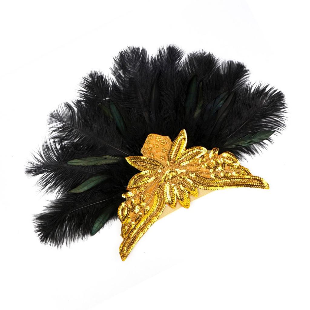 Feather Flapper Headbands Mardi Gras Prom Dancer Headpiece for Party Carnivals Celebrations Headwear Hair Styling