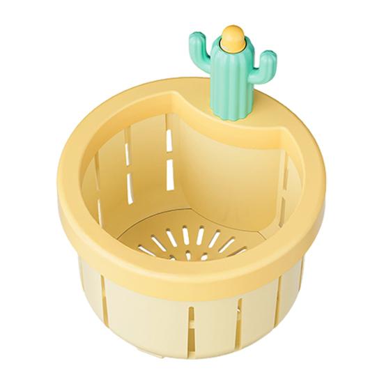 Cactus Sink Strainer Basket Kitchen Drain Filter with Wide Divider & Rotating Design Anti-Clog