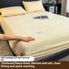 2026 Velvet Fleece Fitted Sheet Bed Protector Cover Deep Pocket Bed Mattress Cover Plush Home Bedspread Super Soft Warm No Pillowcase