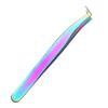 Lash Extensions Tweezer Stainless Steel High Precision L Angled Tips Colorful Volume Lash Tweezer