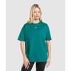 Gymshark Trace Graphic Oversized T shirT funcTional Teal B4b3p TbTr