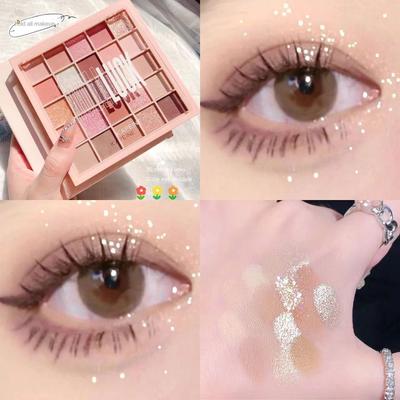 25 цветов лоток для теней для век Pearl Matte Earth Color лоток для теней для век Стойкие водонепроницаемые блики, осветляющие один лоток для контурирования тела Студенческий макияж