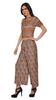 Moomaya Womena    S Crop Top Palazzo Set Printed 2 Piece Outfit Dress Ethnic
