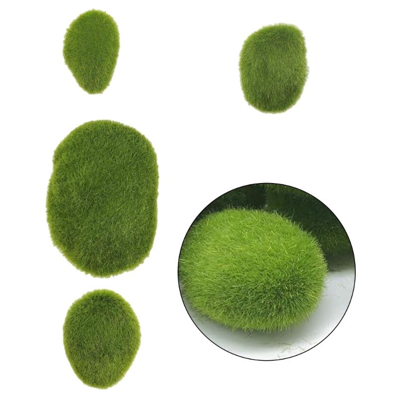 Набор из 40 искусственных мховых камней, мини-ландшафтное украшение для аквариума, террариума, поделок