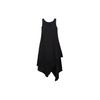Solid Color Midi Irregular Hem Sleeveless Dress Women Dresses Black IR6252