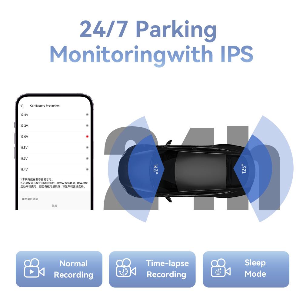 DDPAI Dash Camera Mola N3 Pro Car Cam Front and Rear Car Recorder 3K Car DVR Dash Camera Recorder GPS  24H Parking Monitor