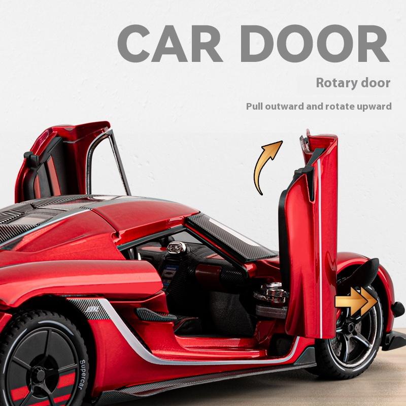 ABAX1 1/24 JESKO Supercar Model Alloy Cast Toy Car Simulation Sound and Back Pull Children's Toy Collection Birthday Gift
