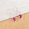 Pink Tourmaline Gemstone 925 Sterling Silver Jewelry Handcrafted Earrings 1.50" EE-51-18