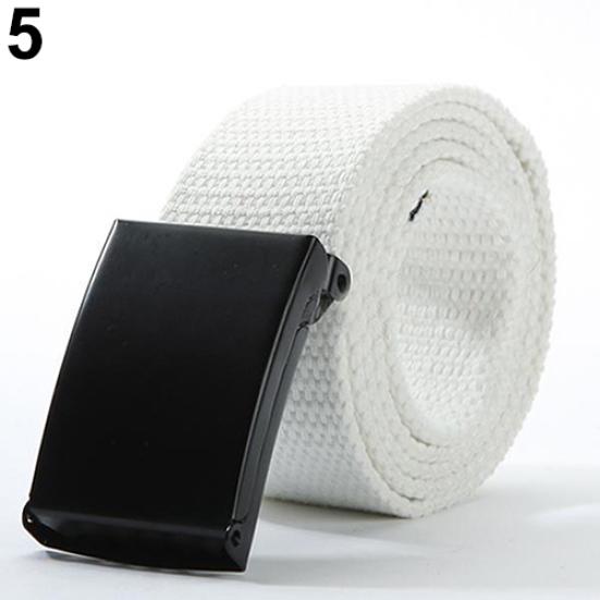 Унисекс Военный Повседневный однотонный однотонный однотонный парусиновый пояс на талии